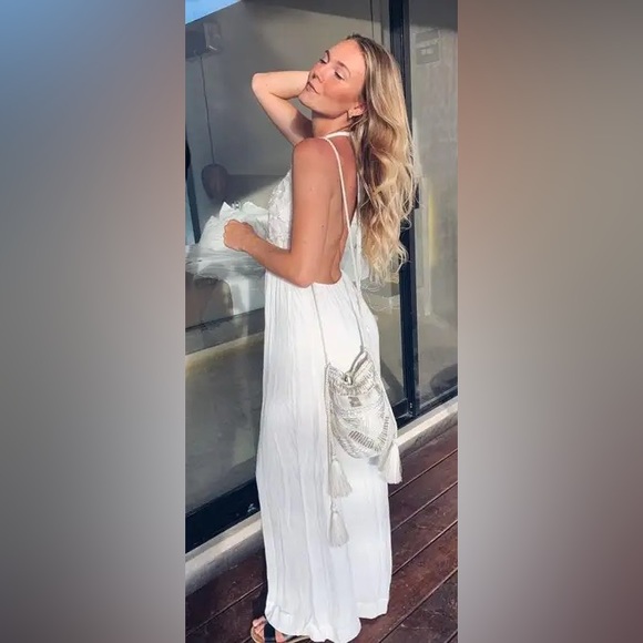 FOR LOVE & LEMONS BOHO MAXI FREE PEOPLE BRIDAL GOWN WEDDING DRESS STONE COLD FOX - Picture 9 of 16